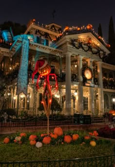 an image of a house decorated for halloween