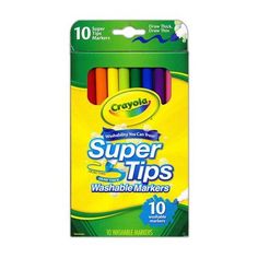 crayon super tips washable markers, 10 ctr / pkg