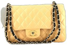 Flap Shoulder Bag, Shopping Chanel, Chanel, Shoulder Bag, Collage, Yellow, Pins