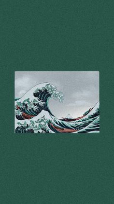 the great wave is depicted in this painting