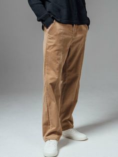 Editor's NotesMOTH’s pants give casual look with corduroy fabric and comfortable fit.- Button and zipper closure- Comfortable fit- Side and back pockets- Corduroy fabric with stripe texture- M shaped belt loop detail in frontMeasurements(in.)1(26-31) / 2(30-36)- Waist: 11.8-15.4in. / 15.0-18.1in.- Hip: 19.7in. / 20.5in.- Thigh: 12.2in. / 13.0in.- Hem: 7.9in. / 9.1in.- Front Rise: 11.0in. / 12.0in.- Back Rise: 16.1in. / 17.3in.- Length: 40.2in. / 41.1in.*Model Info: 5’7’’ Chest 31’’ Waist 23’’ Hi Casual Corduroy Pants With Welt Pockets, Courderoy Pants Outfits Male, Corduroy Straight Leg Bottoms With Patch Pockets, Straight Leg Corduroy Pants For Work, Casual Corduroy Bottoms With Welt Pockets, Corduroy Bottoms With Patch Pockets, Corduroy Workwear Pants With Five Pockets, Corduroy Workwear Bottoms With Five Pockets, Wide Leg Corduroy Pants With Patch Pockets