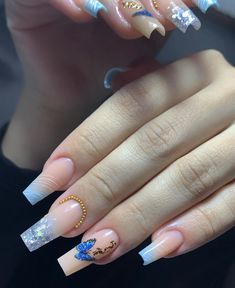 Flare Nails, Gold Acrylic Nails, Green Acrylic Nails, Nails Designer, Fantasy Nails, The Glow Up, Classic Nails, Uñas Acrilicas, Elegant Nails