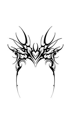 a black and white tattoo design on a white background