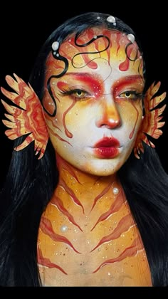 By inst.@ireniusx Face Painting Creative, Sfx Makeup Looks, Creature Makeup, Halloween Makeup Tutorial Easy, Fish Makeup, Halloweenský Makeup, Instagram Vs Reality, Creepy Halloween Makeup, Pics Of People