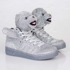 Men Size 9.5 Fleece Rubber Sole Adidas Js Bear Silver Glitter G96187 Pretty In Silver, These Adidas Originals Bear Shoes By Jeremy Scott Show Off A Soft And Happy Teddy-Bear. The Adidas Js Bear Takes The Legendary Adidas Attitude Hi And Turns It Into One Of The Most Eccentric Shoes Ever Made. Better Hurry, These Shoes Are Limited! Release Date 11/15/2013 Sold Out Everywhere ! This Is Brand New Without Box, Tag Still On! Get It Before Missing Out ! Sporty High-top Glitter Sneakers, Sporty Glitter Sneakers For Streetwear, Glitter Lace-up Sneakers For Streetwear, Adidas Sneakers For Winter Streetwear, Adidas Winter Streetwear Sneakers, Low-top Glitter Sneakers For Sports, Sporty Low-top Glitter Sneakers, Sporty Glitter Lace-up Sneakers, Sporty Glitter High-top Sneakers With Round Toe