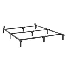 an image of a metal bed frame with no headboard or foot board on it