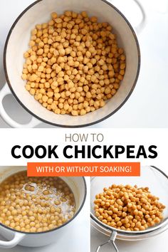 how to cook chickpeas with or without soaking