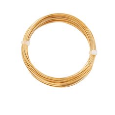 gold colored wire on a white background