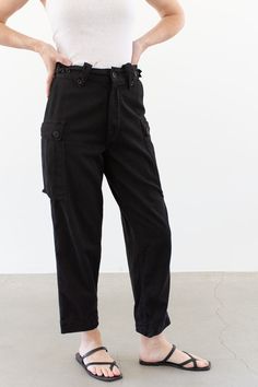 Vintage High Waist Black Cargo Pants Unisex 26 27 28 29 30 31 32 33 34 Waist Fatigues Trousers Euro Dutch Military C102 - Etsy Full Length Cargo Jeans For Workwear, High-rise Cotton Pants With Flap Pockets, High Rise Cotton Pants With Flap Pockets, High Waist Military Pants With Side Pockets, Military Style Straight Leg Workwear Bottoms, High Waist Cargo Jeans With Flap Pockets For Workwear, High Waist Cargo Jeans For Workwear With Flap Pockets, Military Style High-waist Bottoms With Belt Loops, Military Style Baggy Bottoms With Belt Loops