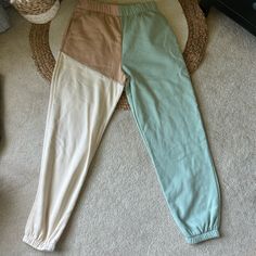 - Never Worn Sweatpants - Pretty Creamy Colors Comfy Sweatpants, Blue Cream, Track Pants, Pant Jumpsuit, Color Blue, Sweatpants, Pants For Women, Track, Cream