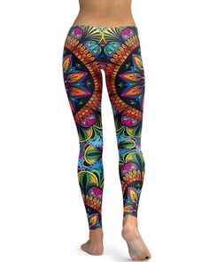 Nice 'n Colorful Our Mandala Collection has been designed with the yogi in mind. In a rainbow of color the geometric configuration of the mandala evolves. Unique and fun these leggings are 100% handmade, squat proof, super soft and comfy. A rainbow of blue, red, yellow, orange, purple and green, the Gearbunch Colorful Mandala Leggings are perfect for yoga, the gym or as your everyday everywhere pant. Be Happy, Be Bright, Be You with Gearbunch Multicolor Stretch Yoga Pants For Pilates, Multicolor Stretch Yoga Pants, Stretch Multicolor Yoga Pants, Multicolor Athleisure Yoga Pants For Pilates, Multicolor Athleisure Yoga Pants, Multicolor Casual Yoga Pants For Pilates, Casual Multicolor Yoga Pants For Pilates, Casual Multicolor Yoga Pants, Multicolor Stretch Yoga Pants For Festivals