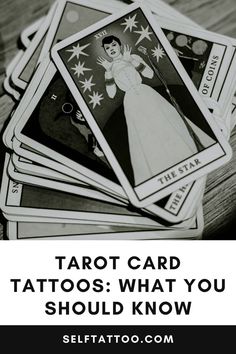 Tarot cards are steeped in mystery, with each image hinting at something that your future may hold. As each card is symbolic on its own and can have deep meaning in your life, the practice of tarot reading can be a spiritual place to find inspiration for a meaningful tattoo. Moon Tarot Card Tattoo, Tarot Card Tattoos, Card Tattoos