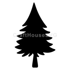 a black and white silhouette of a pine tree with the word arthouse on it