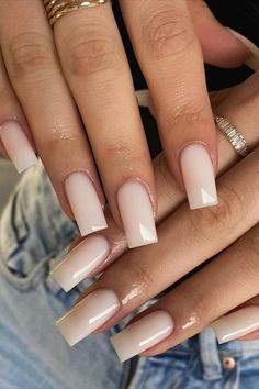 Simple Graduation Nails Classy, Classy Acrylic, Kutek Disney, Sns Nails, Simple Acrylic Nails, Classy Acrylic Nails, Long Acrylic, Beauty Inspo