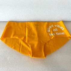 Nwt. Victoria's Secret Pink Panties. Size M. Hipster Smooth. No-Show. Color Is Similar To Mustard Spring Yellow Seamless Bottoms, Yellow Cotton Bottoms With Letter Print, Yellow Seamless Bottoms For Summer, Seamless Yellow Bottoms For Summer, Pink Boyshorts, Logo Hipster, Pink Emerald, Period Panties, Pink Halloween