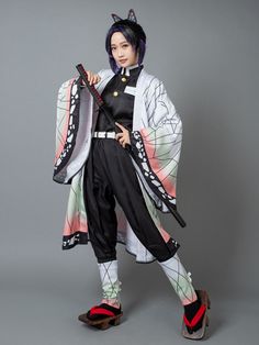 Include:shirt, samurai trousers, belt, leg covers, coat, butterfly headdressMaterial：woolen , cottonSize:XS,S,M,L Butterfly Wing Pattern, Shinobu Cosplay, Grow Black Hair, Butterfly Wings Pattern, Butterfly Hairpin, Wing Pattern, Calf Leg, Kochou Shinobu, Anime Cosplay Makeup