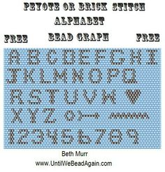 a cross stitch pattern with letters and numbers