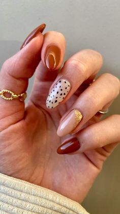 Deer Nails, Boho Nails, November Nails, Fall Gel Nails, October Nails, Plaid Nails, Gel Mani, Cute Gel Nails