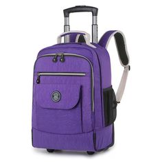 Color: purple Travelpro Luggage, Rolling Backpack, Backpack With Wheels, Frequent Traveler, Trolley Bags, Travel In Style, Large Backpack, Carry On Luggage, Weekend Getaway