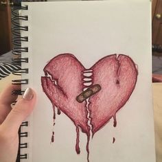 Sketch Book Idea, Indie Drawings, Heart Break, Mini Drawings, Doodle Art Designs, Art Drawings Sketches Creative, Hand Art Drawing