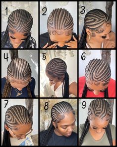 Cornroll Styles Black Women, 10 Braids Hairstyles Black, Pattern Cornrows Black Women, Fulani Braids With Knotless Braids In The Back, Row Back Braids Black, Braids Braided To The Back, Row Back Hairstyles For Black Women, Cornrow Outfits Black Women