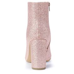 These stylish boots are made of a material that will be a big hit. They have an elasticated side zipper, sequin upper, and high-block heels for an added touch of style. They are great for parties, clubs, dating, daily, and going out. These boots are eye-catching, so just pair them with your skirts or skinny jeans to create a stylish, fashionable look. Ankle-high Party Boots With Zipper Closure, Spring Party Heeled Boots With Zipper, Party High Ankle Heeled Boots With Zipper, Glamorous High Heel Boots With Zipper Closure, High Ankle Heeled Boots With Zipper For Party, Party Heeled Boots With Zipper And Round Toe, Party Boots With Zipper Closure And Round Toe, Party Heeled Boots With Zipper Closure, Sequin Boots With Round Toe For Spring