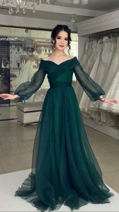 Green Tulle, Black Princess, Tulle Evening Dress, Winter Formal, Evening Dress Fashion, فستان سهرة, Dresses Elegant, A Line Gown