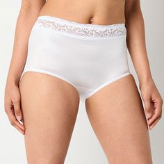 These slimming rainbow brief panties feature feminine lace trim.Features: Lace Trim, LaceConcerns: Tummy SolutionsSupport: Light SupportFiber Content: 85% Nylon, 15% SpandexFabric Description: MicrofiberCare: Machine Wash, Tumble DryCountry of Origin: Imported White Lace Briefs, Cotton Lace Trim Brief Bottoms, White Delicate Lace Briefs, Stretch Lace Trim Intimate Briefs, Solid Micro-elastic Brief Bottoms, Stretch Satin, Briefs, Shapewear, Lace Trim