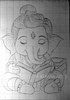 a drawing of the god ganesh