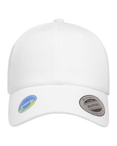 Classic Ecowash Dad Cap - WHITE - OS | Yupoong Classic Ecowash Dad Cap in White | Cotton Wholesale Hats, Blank Hats, Flat Bill Hats, Yellow Hat, 6 Panel Cap, Cap White, Dad Cap, Dad Caps, Hat Band