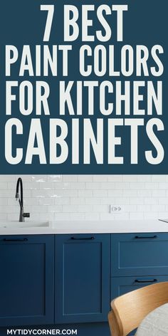 Looking for kitchen cabinet color ideas? Discover the top paint colors for kitchen cabinets, turning your cooking area into a masterpiece of design. Here are the perfect paint color ideas for kitchen cabinets to create a warm, inviting, and stylish space. You will like these amazing kitchen cabinet paint ideas. Refresh your kitchen with our expert insights on the best kitchen cabinet paint colors. Diy Kitchen Paint Cabinets, Kitchen Cabinets Diy Painted, Kitchen Cabinets Painted 2 Different Colors, Changing Cabinet Color, Kitchen Cabinet Color For Small Kitchen, Small Kitchen Cabinet Paint Ideas, Bright Painted Kitchen Cabinets, Painted Navy Kitchen Cabinets, Behr Paint Colors For Kitchen Cabinets