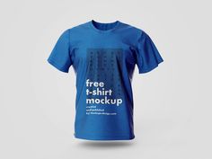 Free t-shirt mockup - Mockups Design Apparel Mockup, Free Mockup Templates, Stationery Mockup, Brochures Mockups, Free Tshirt, T Shirt Mockup, Simple Tshirt, Blue Tee