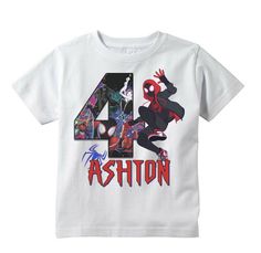 Miles Morales Birthday, Spiderman Birthday Shirt, Spiderman Shirt, Miles Morales Spiderman, Best Birthday Gift, Tee Designs, Spiderman Birthday, Miles Morales, Kids Fun