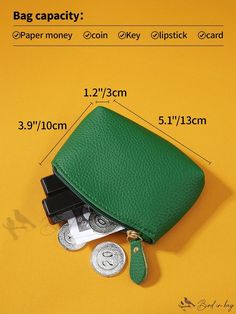 Bird in Bag - Womens PU Leather Lightweight Wallet with Multiple Pattern Money, ID Card, Credit Card, and Portable Coin Pocket for Women - Stylish, Green Coin Purse With Card Slots For Personal Use, Green Coin Purse With Card Slots For Daily Use, Compact Green Wallets For Gifts, Green Pouch Coin Purse With Card Slots, Green Coin Purse Pouch With Card Slots, Green Wallets Perfect As Gifts, Green Coin Purse With Coin Pocket Gift, Green Rectangular Coin Purse With Coin Pocket, Rectangular Green Coin Purse