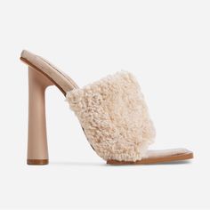 Ego Sunny Mule Square Toe Mule Heel Elevate Your Winter Look With These Must-Haves. Featuring A Cream Faux Shearling, Round Block Heel, A Square Toe Finish. Round Block Heel Cream Nude Color Faux Shearling Nib- Never Worn Only Tried On Size 9 Us Or Uk 7 Red Mules, Gold Mules, Mule Heel, Ego Shoes, Block Heel Mule, Pink Platforms, Black Mules, High Heel Mules, Heel Mules