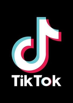 the tiktok logo on a black background