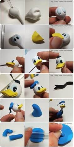 the instructions for how to make an angry bird from polymer clay and paint it with acrylic