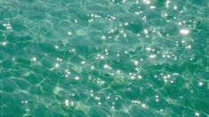 the water is very clear and blue with little bubbles