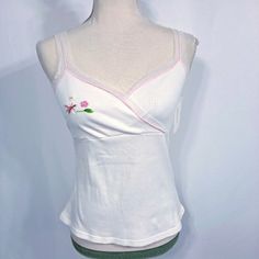 On Gossamer White Embroidered V Neck Tank Top Nwt, Stretchy Cotton Bundle Multiples For A Discount! New To Poshmark? Get $10 To Spend By Using My Code At Sign Up: Reachstaceyo Instagram @Clothespinmercantileco Wt178 At Sign, Hat Aesthetic, Pretty Shirts, V Neck Tank Top, Glamour Fashion, Lace Tank Top, Polo Dress, Dream Clothes, Sleeveless Tank Top