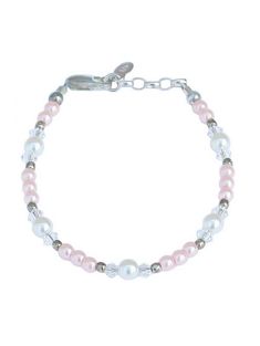 BRACE2-1_1.jpg?0 Silver Pearl Bracelet With Pearl Charm For Mother's Day, Pink Hypoallergenic Sterling Silver Bracelets, Pink Hypoallergenic Sterling Silver Bracelet, Hypoallergenic Pink Sterling Silver Bracelets, Elegant Hypoallergenic Bracelets For Birthday, Classic Adjustable Pink Bracelets, Silver Beaded Jewelry For Baptism, Adjustable Classic Pink Bracelets, Elegant Pearl Jewelry For Baptism