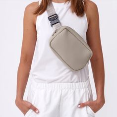 New In Plastic Casual Belt Bag For Summer On-the-go, Casual Beige Belt Bag For On-the-go, Beige Pouch Belt Bag, Versatile Beige Belt Bag For Everyday Use, Everyday Casual Belt Bag As Shoulder Bag, Casual Everyday Belt Bag As Shoulder Bag, Belt Bag With Removable Pouch For Everyday Use, Summer Belt Bag With Adjustable Strap For Everyday Use, Adjustable Strap Belt Bag For Summer Everyday Use