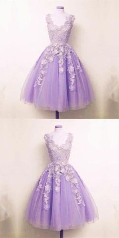 Homecoming Dress Short, Short Homecoming Dresses, Dress Lilac, Dress Homecoming, A Line Shorts, Short Homecoming Dress, Lace Homecoming Dresses, Quince Dresses, Lilac Dress