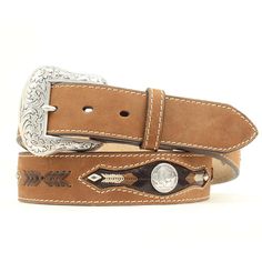 M&F WESTERN Belts Nocona Men's Medium Brown Buffalo Concho Arrow Leather Belt N2412044 Nocona Belt, Mens Belt, Cowboy Belt, Western Buckles, Buffalo Nickel, Leather Carving, Buckle Bracelet, Leather Belts Men, Western Belts