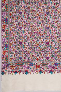 100% pure Pashmina / Cashmere. (Authentic, has no mix of Viscose, Silk etc.) Traditional very fine Paper Machie Hand Embroidery Needle Work of Kashmir. Embroidery is done using cotton thread. *Condition: Brand New *Size: 100 x 200 cm / 40 x 80 inch / 1.11 x 2.22 yard (Approx) *Weave: Tight Weave, Woven on Wooden Handloom *Thread Count: High *Feel: Soft Difference between Cashmere & Pashmina: - Cashmere and Pashmina is one and the same thing, these are two names for the finest wool from the Chang Kashmir Embroidery, Wedding Shawls, Kashmiri Shawls, Cashmere Pashmina, Embroidery Book, Needlework Embroidery, Cashmere Wrap, Handwoven Fabric, Wedding Shawl