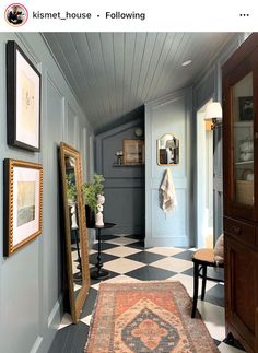 the hallway is clean and ready to be used as a dressing room or sitting area