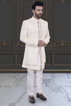 Indulge in luxury and sophistication with our Mens Sherwani- U2-S382. This open jacket sherwani is perfect for special occasions, showcasing your refined and elegant taste. Elevate your style and make a statement with this premium piece. Open Jacket Sherwani, Mens Sherwani, Open Jacket, Elevate Your Style, Your Style, Special Occasion, Quick Saves