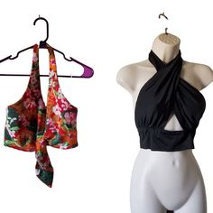 Sheinbae And Lily Rose Crop Halter Tops Xs Set Of 2 Black Multi Floral New New With Tags. See Photos For Details And Measurements. Black Floral Print Sleeveless Crop Top, Black Floral Print Crop Top For Party, Black Triangle Top Crop Top Casual, Black Halter Top For Spring, Casual Black Triangle Top Crop Top, Casual Black Triangle Crop Top, Black Fitted Halter Top For Summer, Fitted Black Halter Top For Summer, Summer Black Party Tops