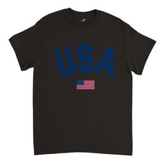 T-shirt USA With Flag Patriotic Shirt Independence Day Shirt 4th of July Shirt Proud Sports Team Shirt USA Flag USA Shirt Sport Tee Gift Tee - Etsy Cotton Sports T-shirt With Flag Print, American Style Pre-shrunk Cotton T-shirt, Flag Print Crew Neck Tops For Sports Events, Patriotic Black T-shirt For Veterans Day, 4th Of July Streetwear T-shirt With Letter Print, Veterans Day Cotton Shirt With Flag Print, Sports T-shirt With Flag Print In Cotton, Made In Usa Crew Neck T-shirt For Veterans Day, Sports T-shirt With Flag Print