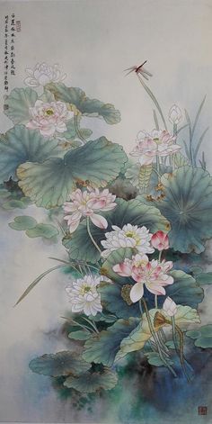 Lotus Wallpaper, Arte Indie, Chinese Art Painting, Lotus Art, Japanese Art Prints, Japanese Artwork, Asian Painting, Japon Illustration, Art Japonais