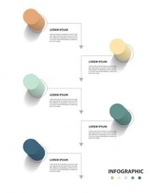 an infographic diagram with different colors and shapes on the bottom, including two circles